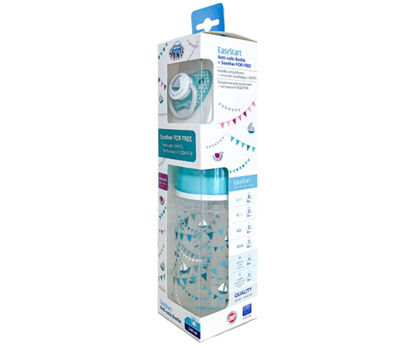 Image de 016BLU SET LETS BIBERON PP 240ML+SUCER6-18M