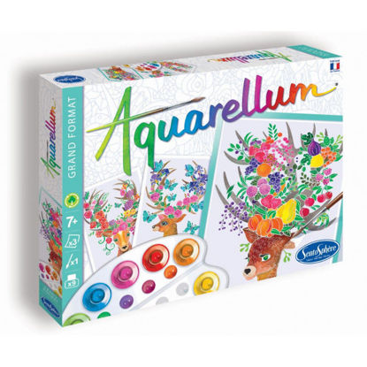 Image de AQUARELLUM CERFS ENCHANTES