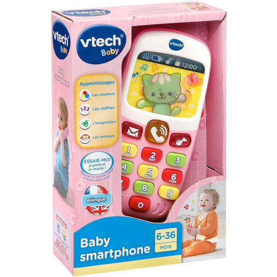 Image de Baby smartphone bilingue rose