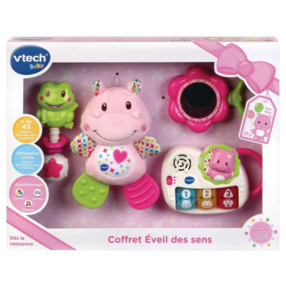 Image de COFFRET NAISSANCE -+VEIL DES SENS (ROSE)