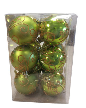 Image de 12 BOULES DECORATIVES POUR SAPIN
