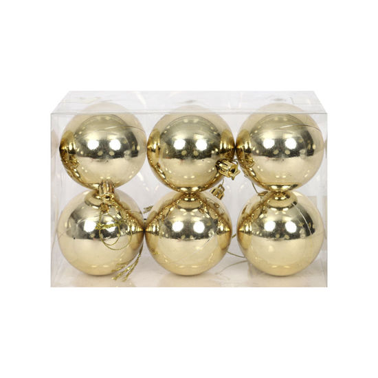 Image de 6 boules décoratives doré