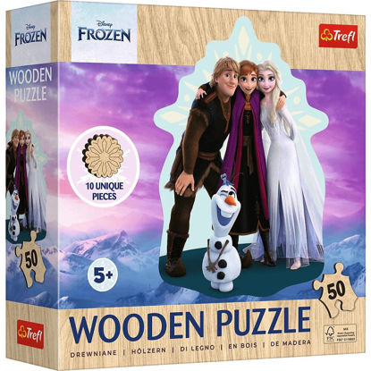 Image de PUZZLES 50 WOODEN CONTOUR PUZZLE DISNEY FROZEN2  20283