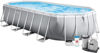 Image de PISCINE INTEX  OVALE  hors-sol gris  avec épurateur 6.1M X 3M X 1.22M 26798NP