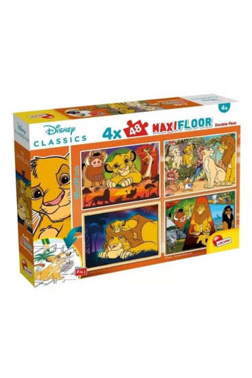 Image de PUZZLE DF MAXI FLOOR 4*48 LION KING 109753