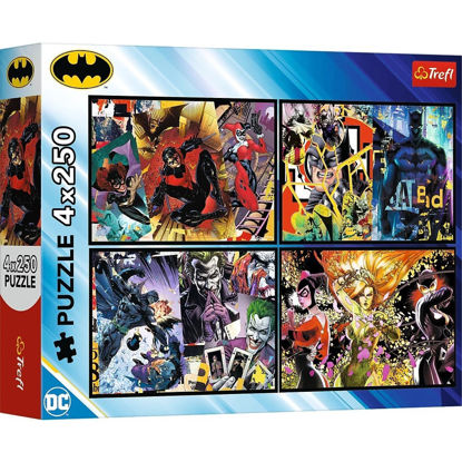 Image de PUZZLES 4X250 BATMAN IN ACTION 13310