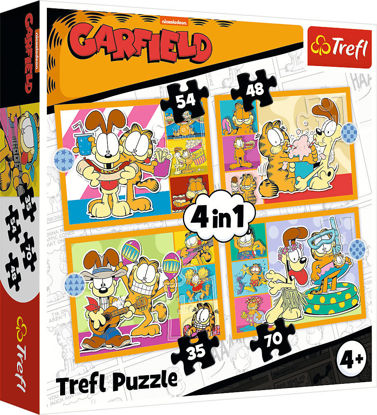 Image de puzzle 4 in 1 garfield loves 34673