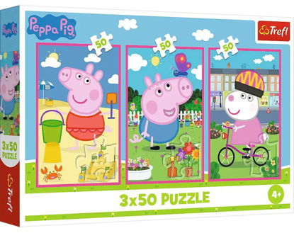 Image de PUZZLE 3 X 50 THE POWER OF PEPPA PIG 34877