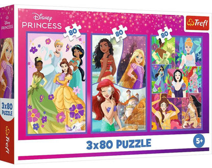 Image de PUZZLE 3X80 PRINCESS FREINDS 34884