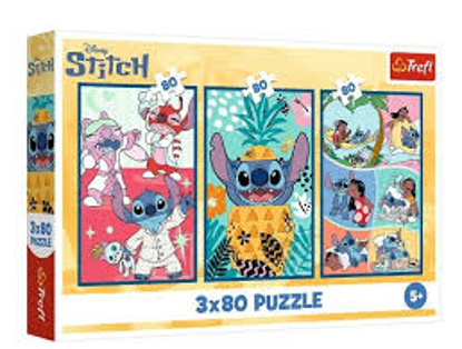 Image de PUZZLE 3X80 DISNEY LILA ET STITCH 34885