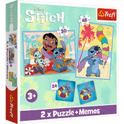 Image de Puzzles 2in1 MEMOS HAPPY DISNEY LILO STITCH 93585