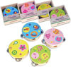 Image de TAMBOURIN EN BOIS 6 CYMBALES ASST 561510