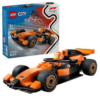 Image de LEGO VOITURE DE COURSE MCLAREN AVEC PILOTE F1 60442