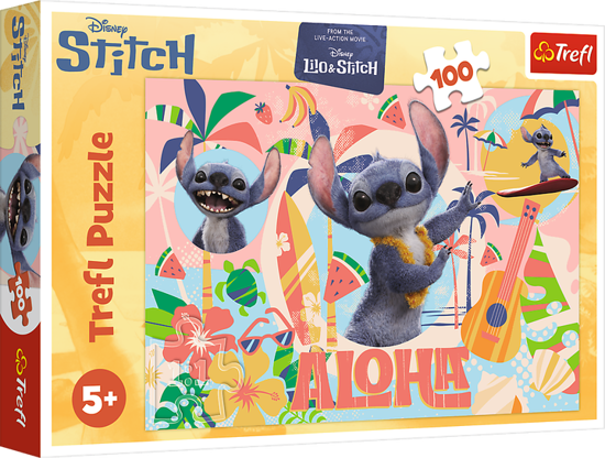 Image de Puzzles 100 STITCH AND FRIENDS IN ACTION 16495