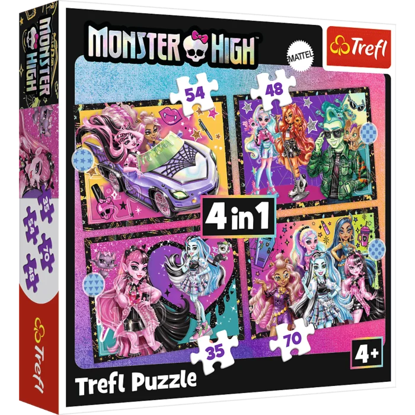 Image de Puzzles 4in1 Mattel, Monster High 34655