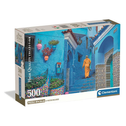 Image de Puzzle 500 pièces BLUE STREET OF CHEFCHAOUEN
