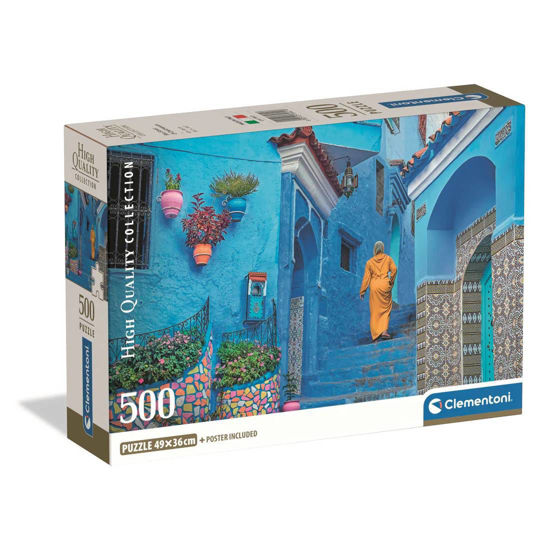 Image de Puzzle 500 pièces BLUE STREET OF CHEFCHAOUEN